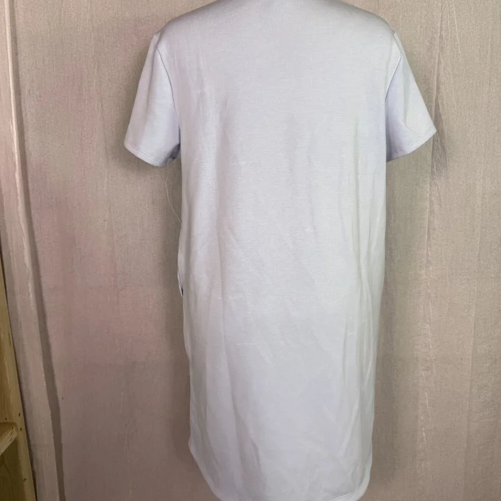 Members Mark Womens Sandwash Short Sleeve Mini Dress Light Blue Size L E992 - Picture 3 of 10